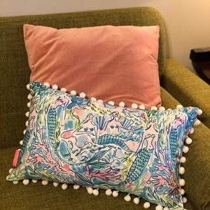 Lilly Pulitzer mermaid cove pillow